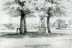 Arnošt Chotek, Kresba vodní pumpy z nádvoří zámku Kačina, 31. 5. 1859