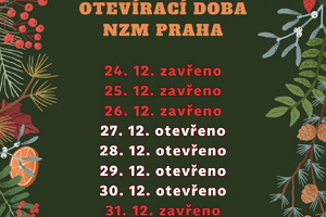 Vánoční otevírací doba NZM Praha
