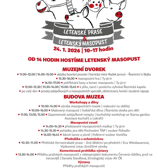 Letenské prase 2026, detailní program