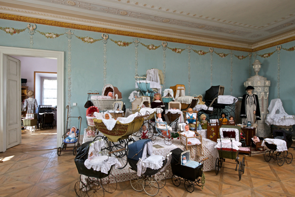 Výstava Babiččiny kočárky, Národní zemědělské muzeum, zámek Kačina