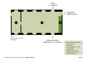 plánek / Myslivecký sál