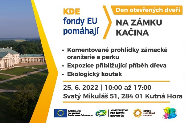 Den otevřených dveří na zámku Kačina s Fondy EU
