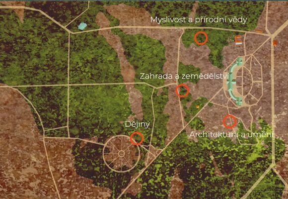 mapa,kde naleznete lavičky s QR kódem